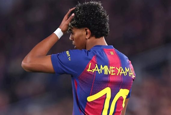 Lamine Yamal wearing Anna's Typography.